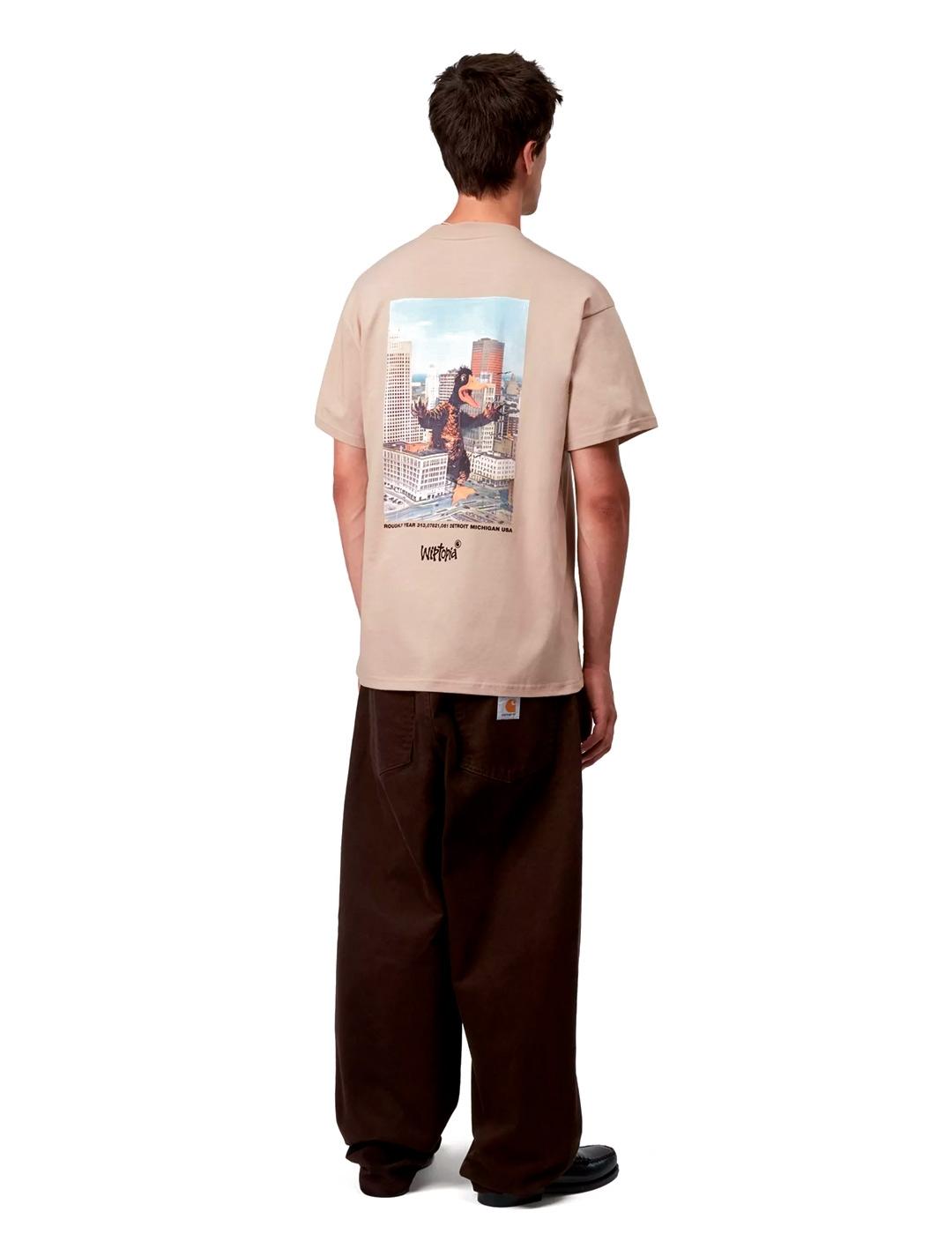 Carhartt S/S Wiptopia Camiseta Gráfico Hombre Beige