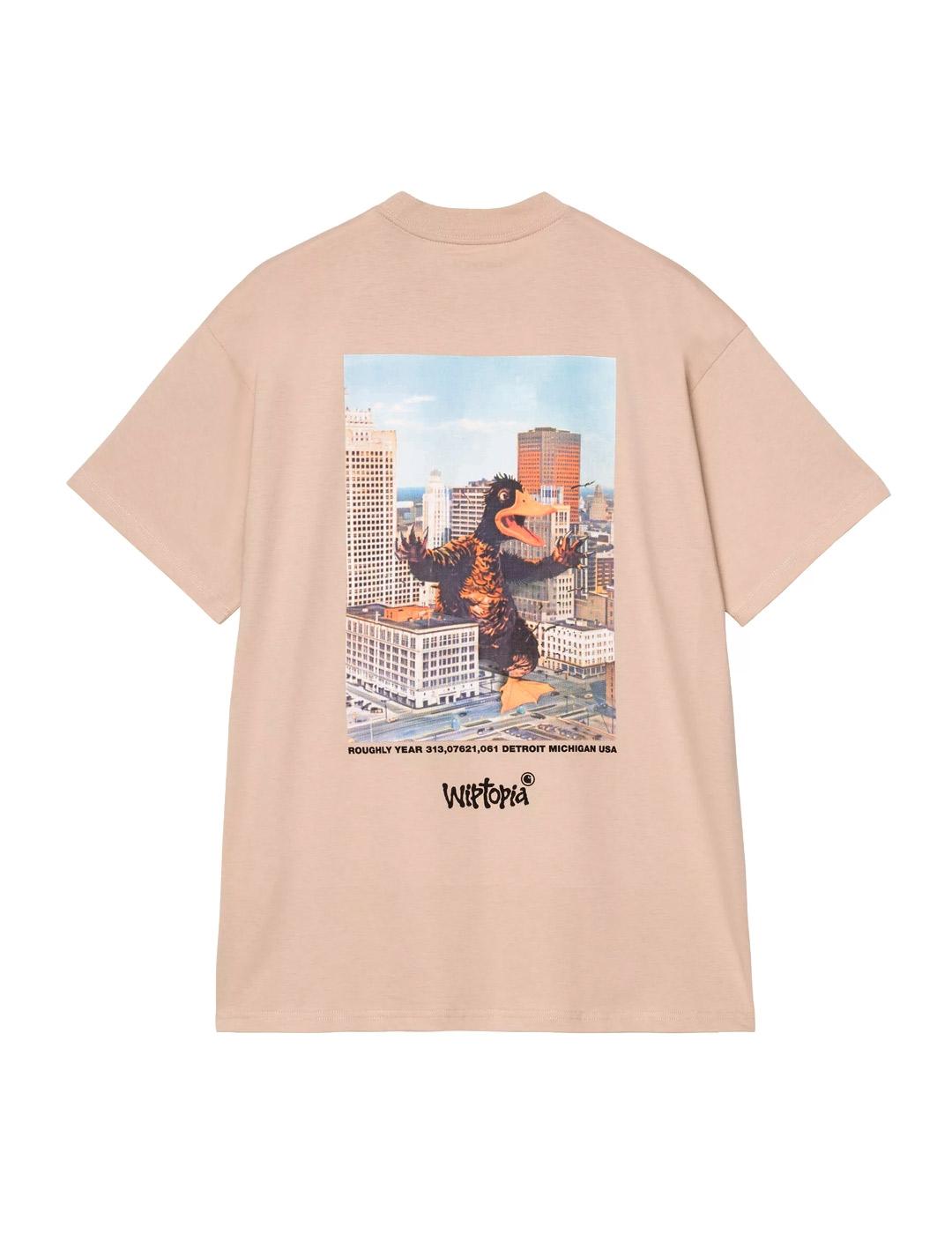 Carhartt S/S Wiptopia Camiseta Gráfico Hombre Beige