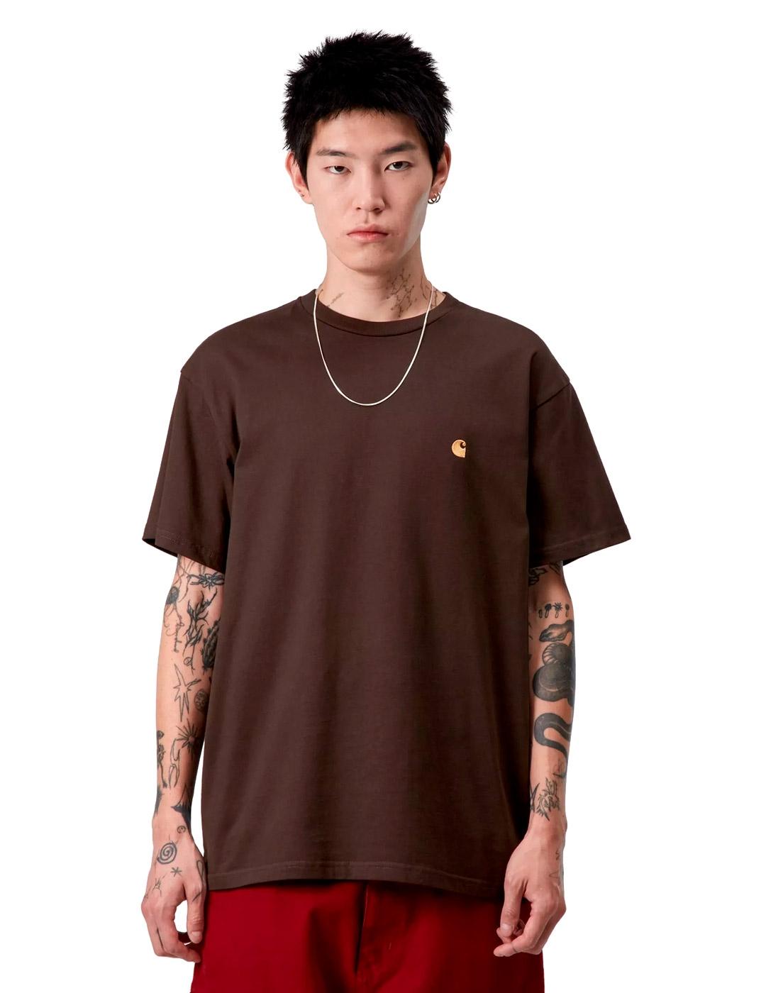 Carhartt S/S Chase T-Shirt Camiseta Hombre Marrón