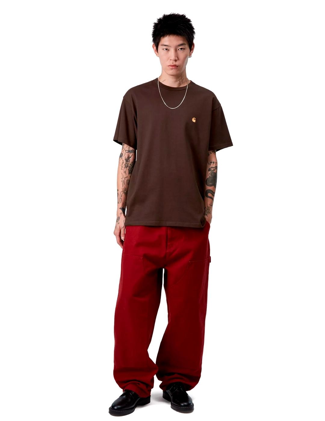 Carhartt S/S Chase T-Shirt Camiseta Hombre Marrón