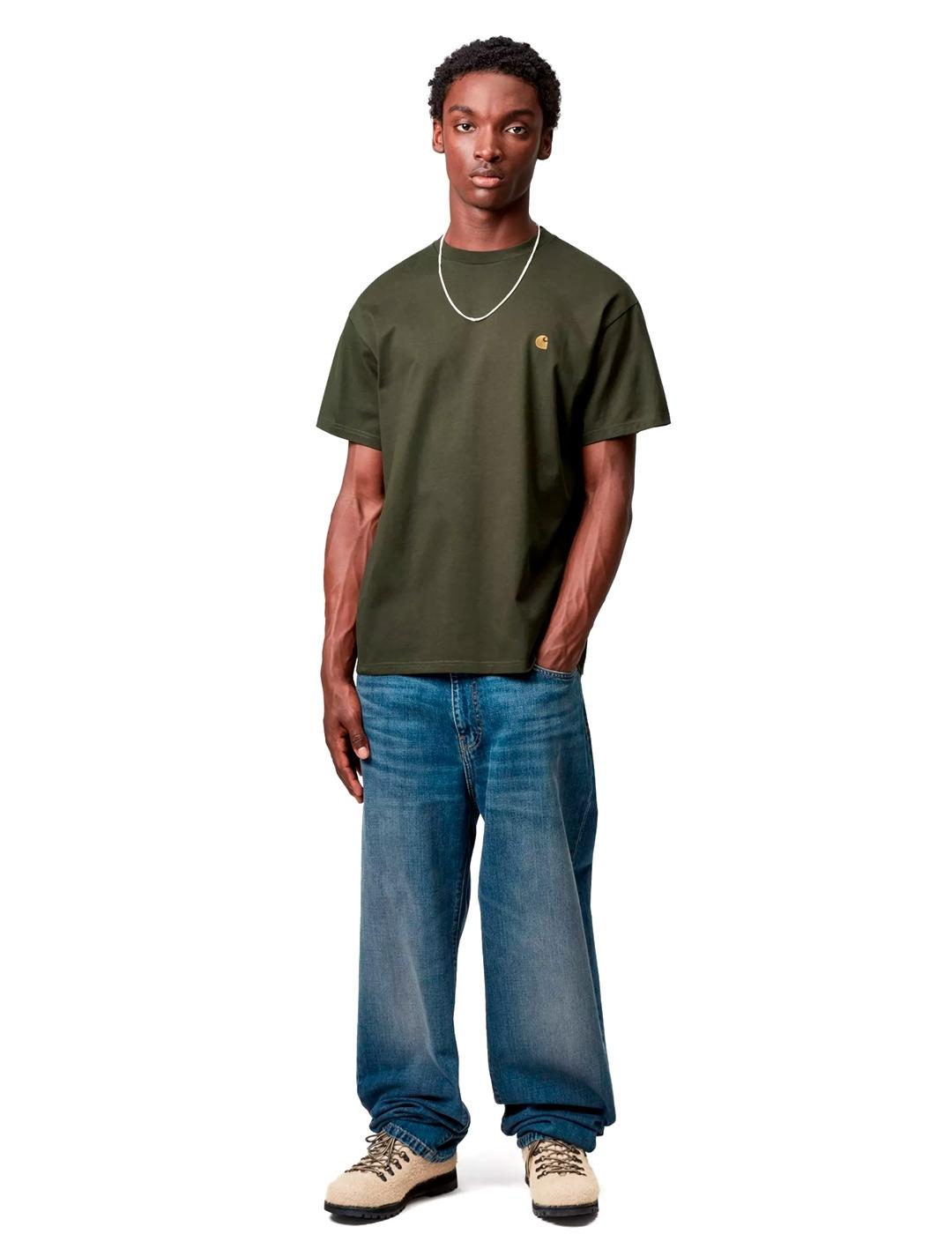 Carhartt S/S Chase T-Shirt Camiseta Hombre Verde
