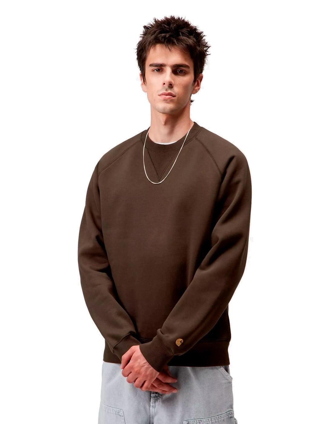 Carhartt Chase Sweat Sudadera Hombre Marrón