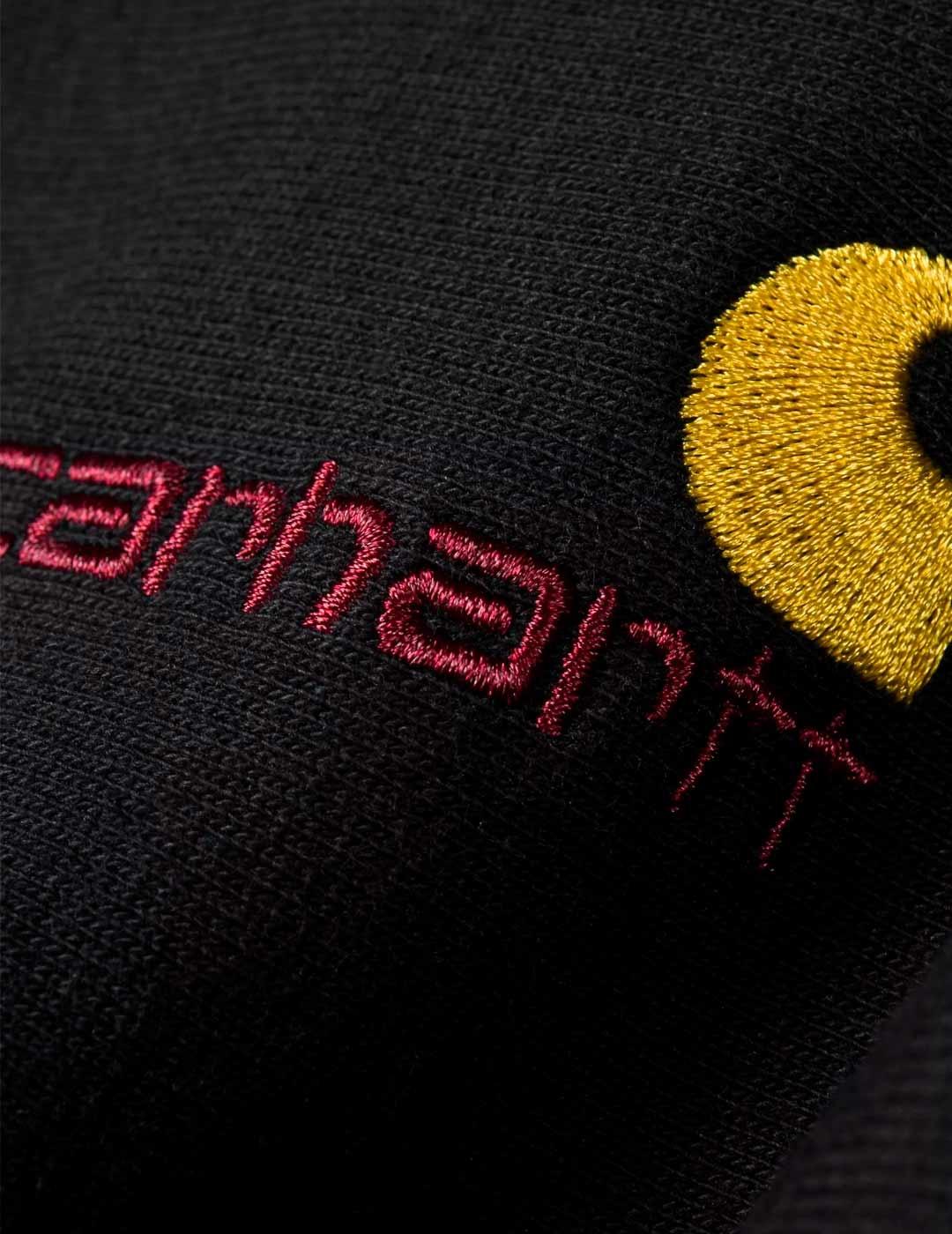 Carhartt American Script Sweat Sudadera Hombre Negra