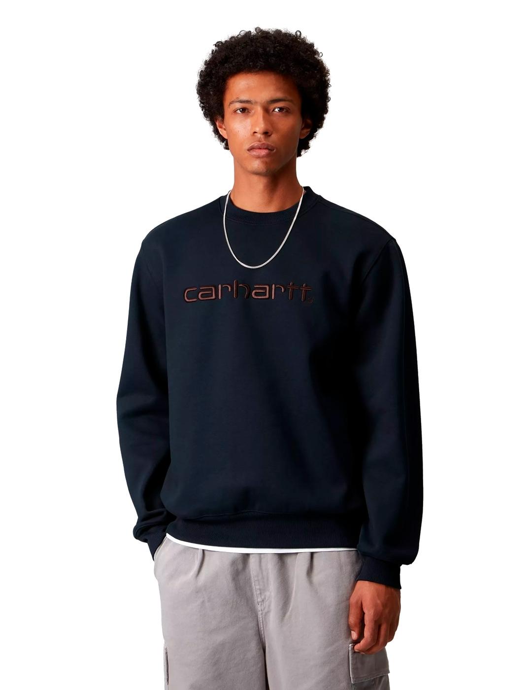 Carhartt Sweat Sudadera Hombre Azul Marino