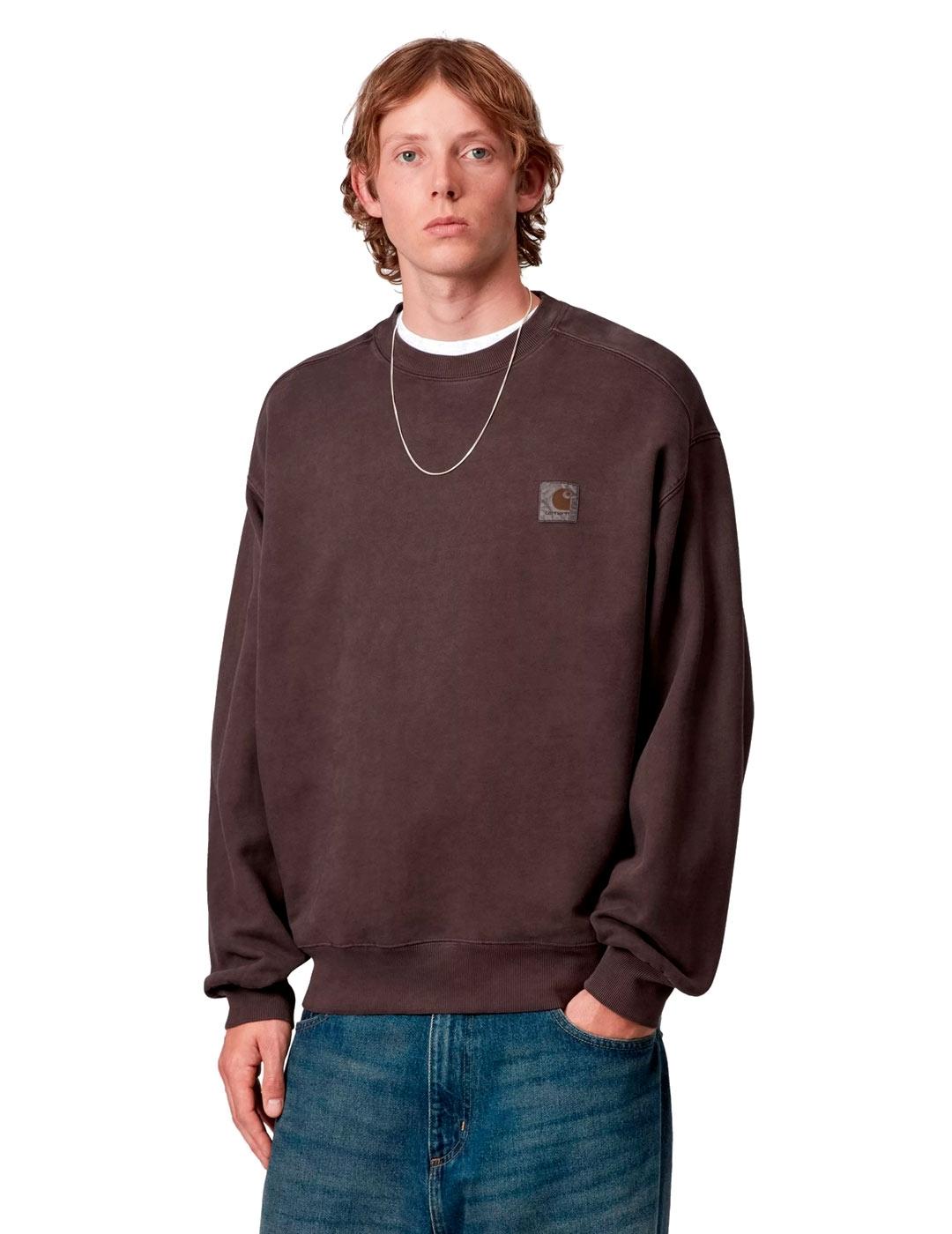 Carhartt Vista Sudadera Hombre Marrón Lavada