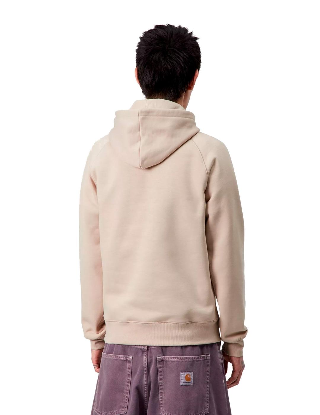 Crahartt Hooded Chase Sudadera Hombre Beige