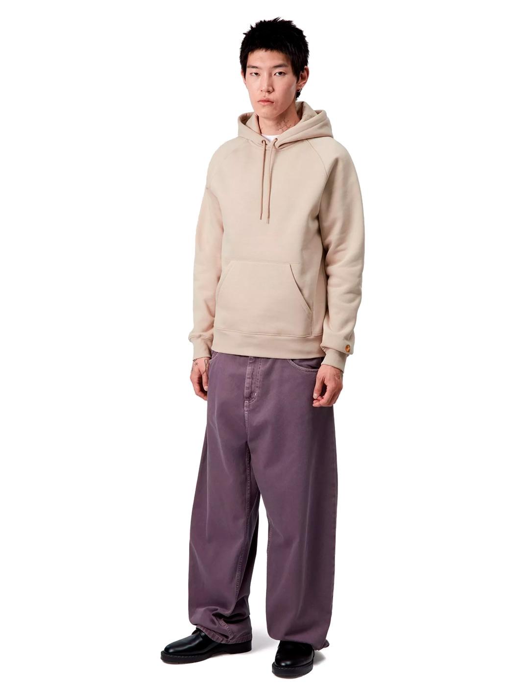 Crahartt Hooded Chase Sudadera Hombre Beige