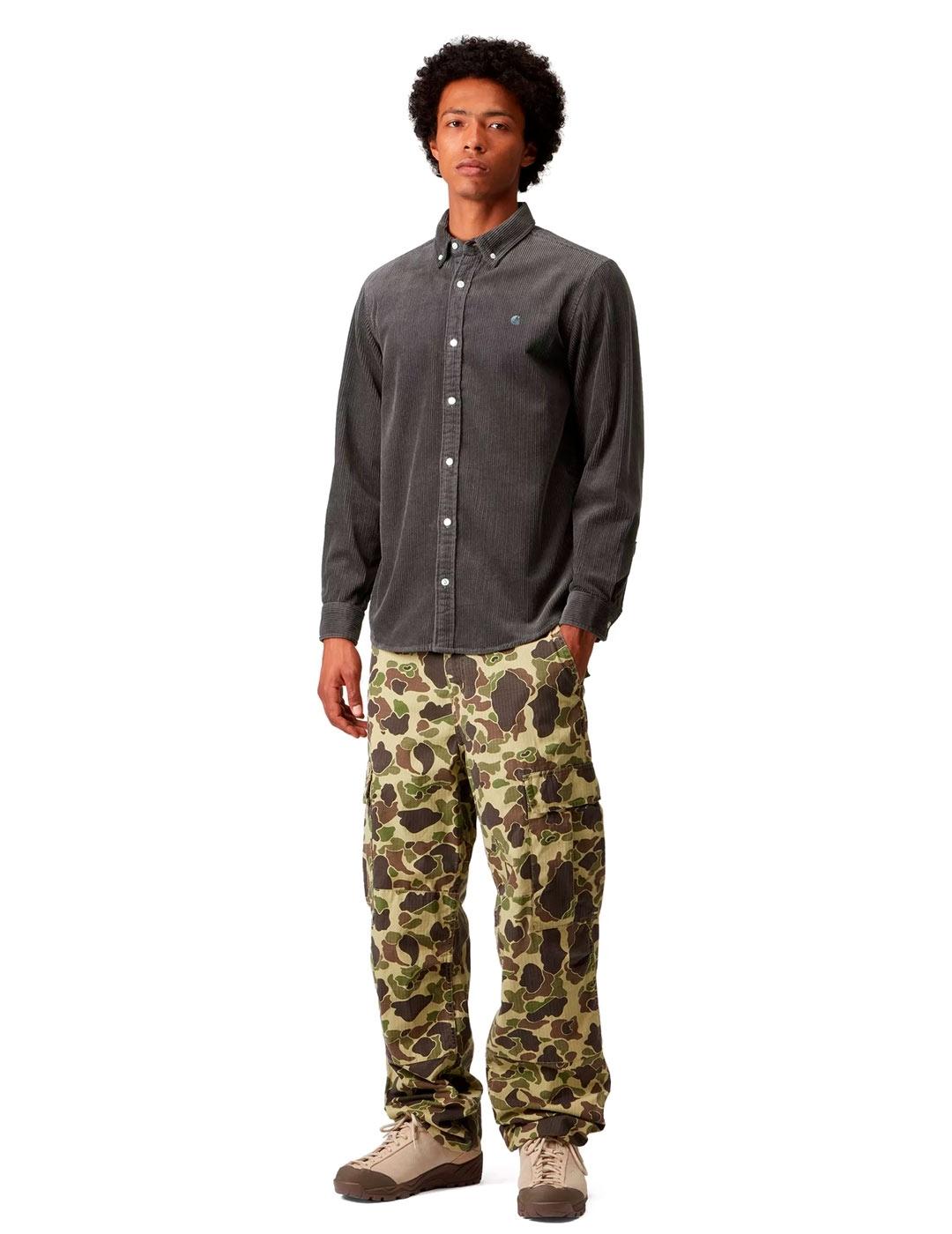 Carhartt  L/S Madison Camisa Pana Hombre Gris