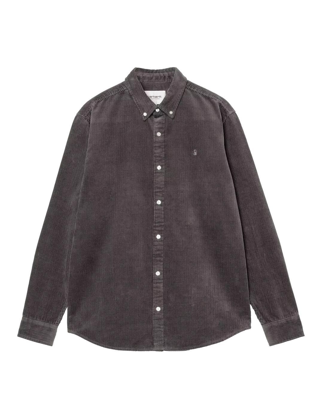 Carhartt  L/S Madison Camisa Pana Hombre Gris