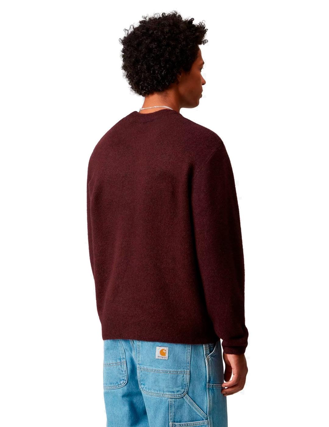 Carhartt Chedda Sweater Jersey Hombre Granate