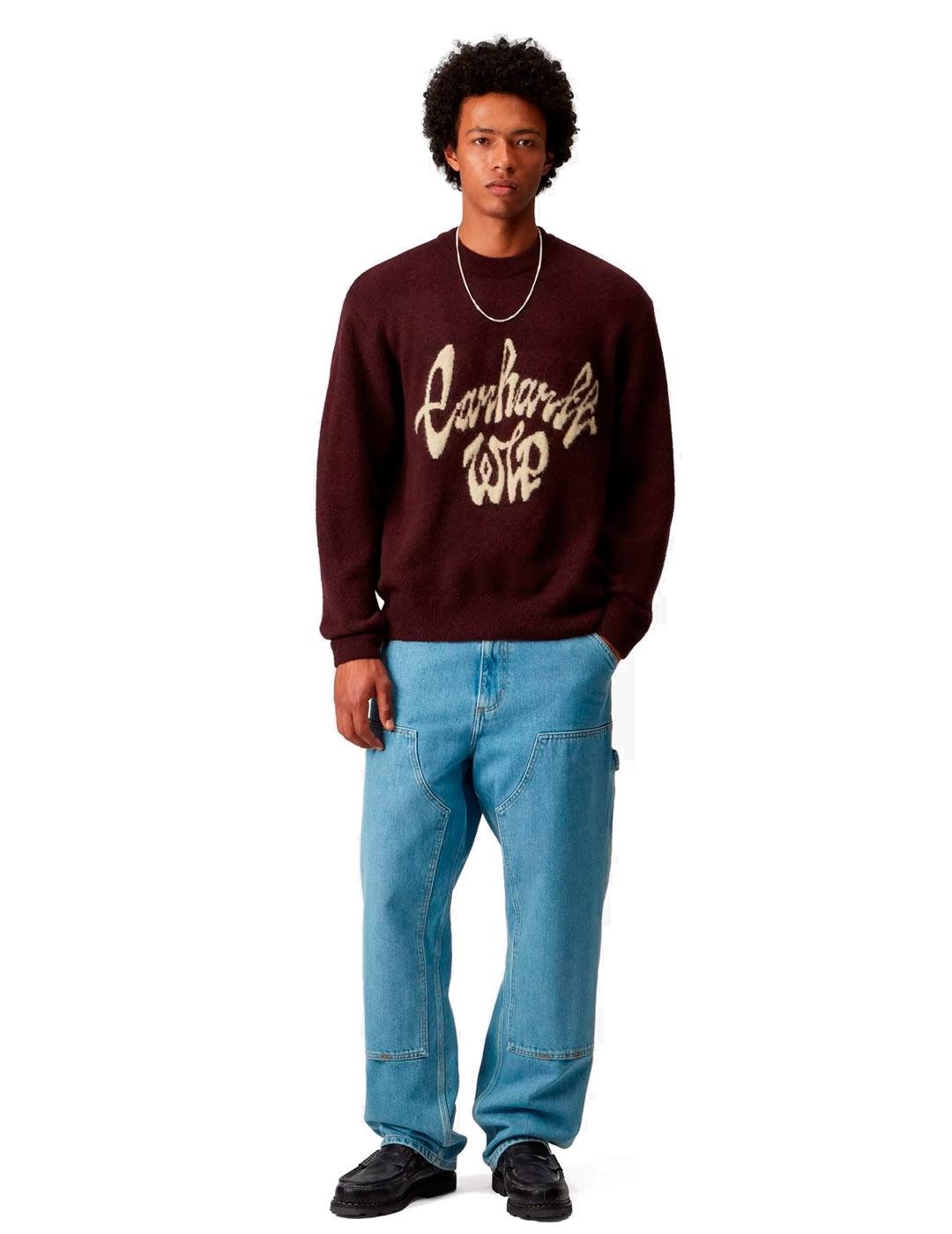 Carhartt Chedda Sweater Jersey Hombre Granate