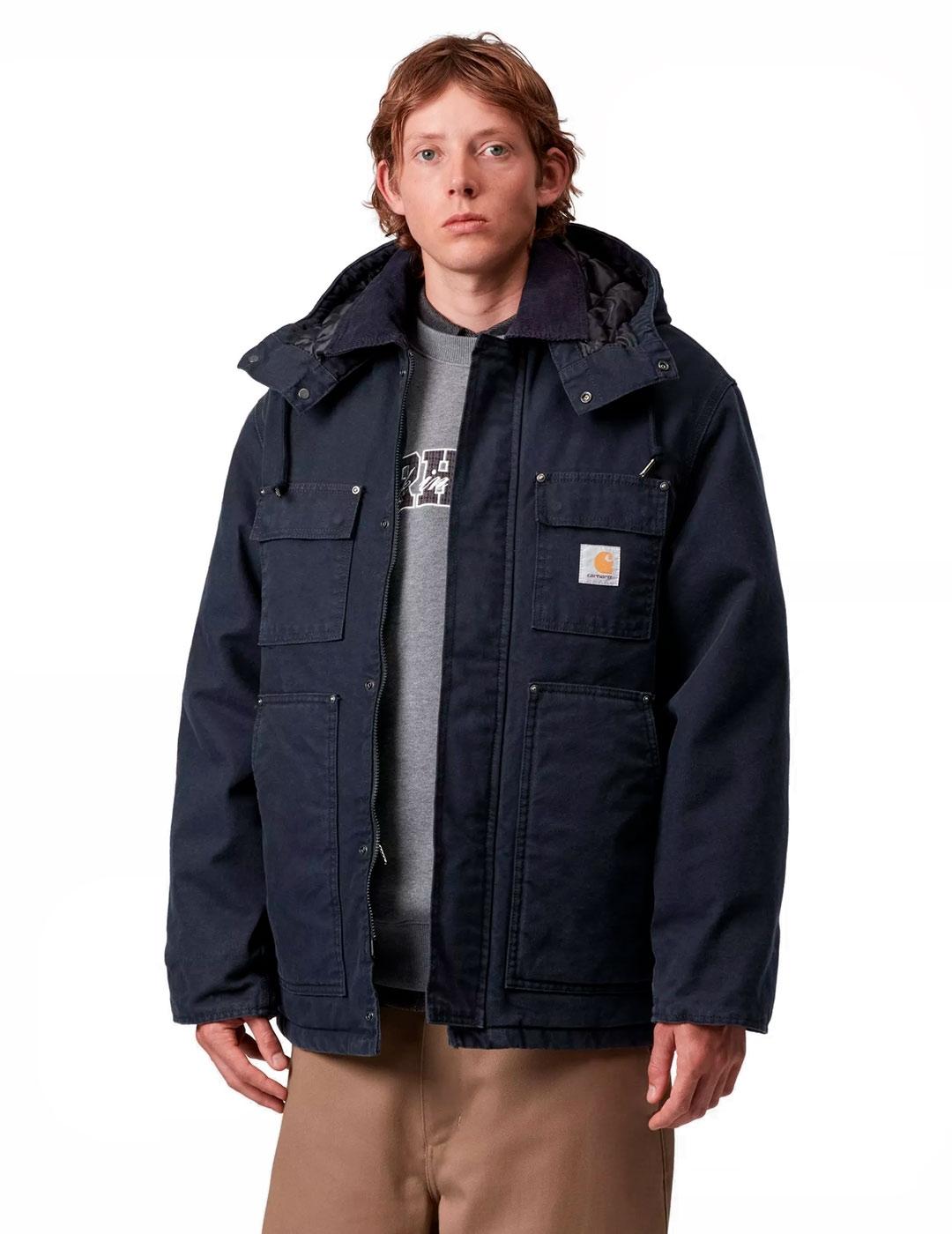 Carhartt Ambel Coat Parka Hombre Azul Marino