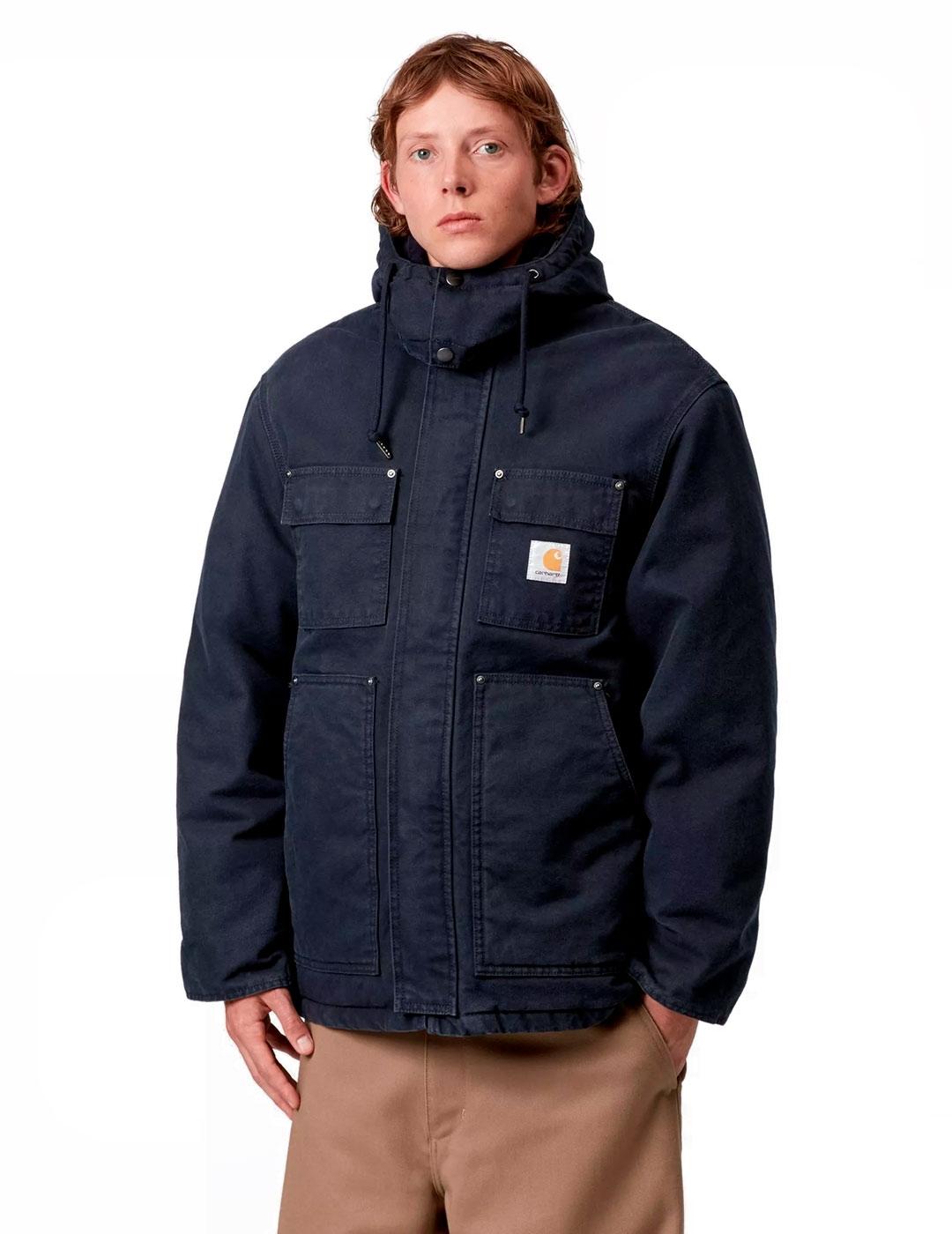 Carhartt Ambel Coat Parka Hombre Azul Marino