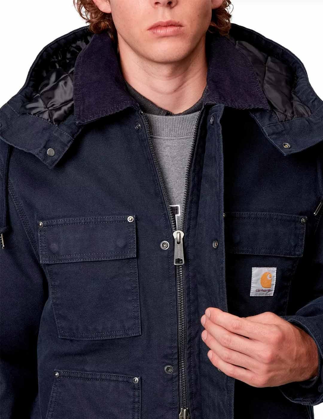 Carhartt Ambel Coat Parka Hombre Azul Marino