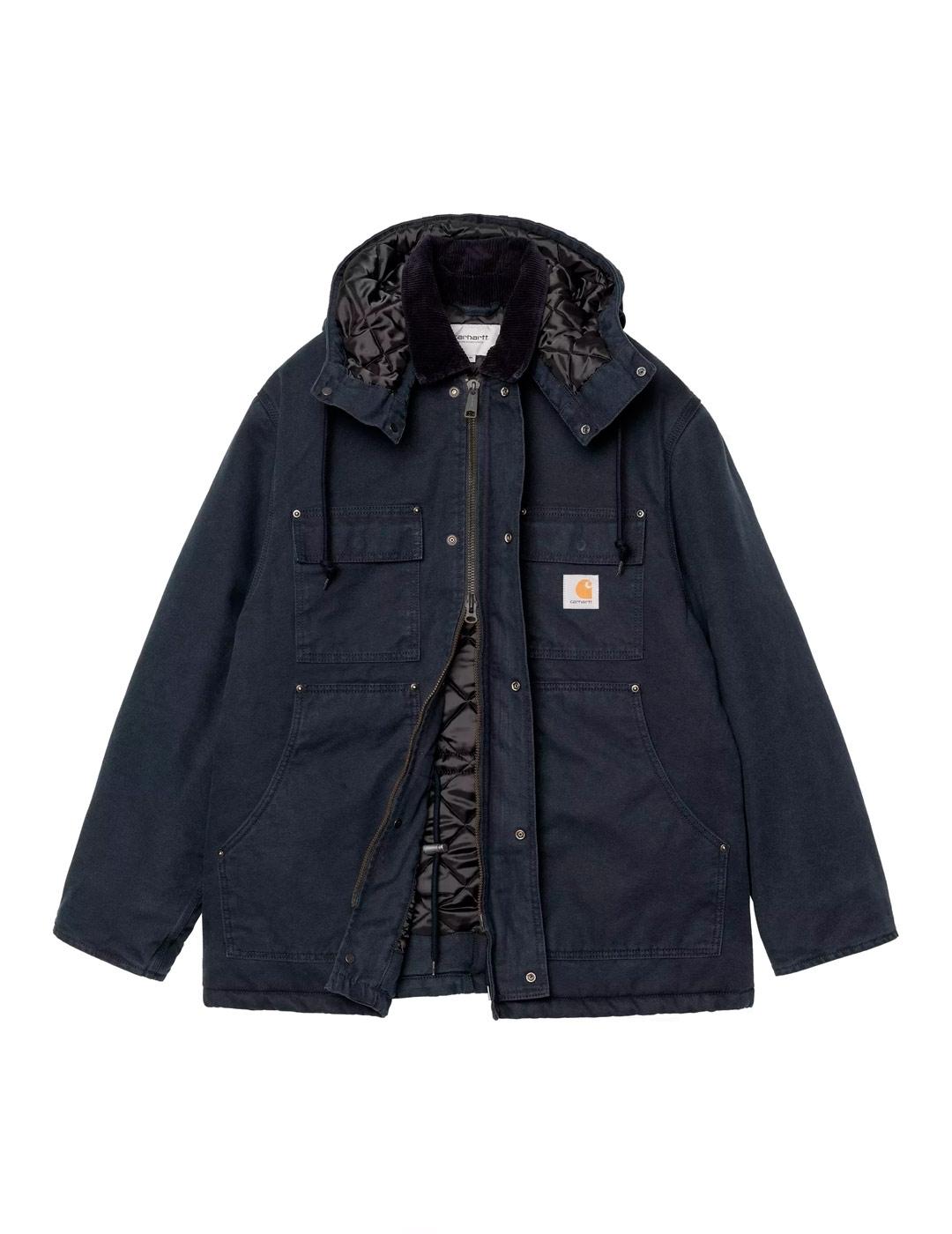 Carhartt Ambel Coat Parka Hombre Azul Marino