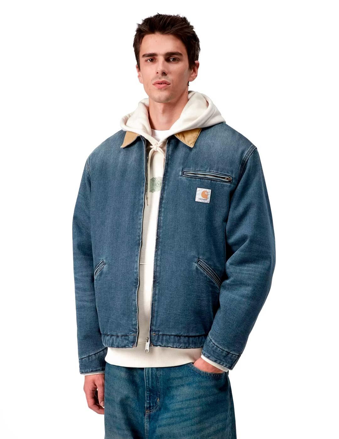 Carhartt OG Detroit Chaqueta Vaquera Hombre Azul