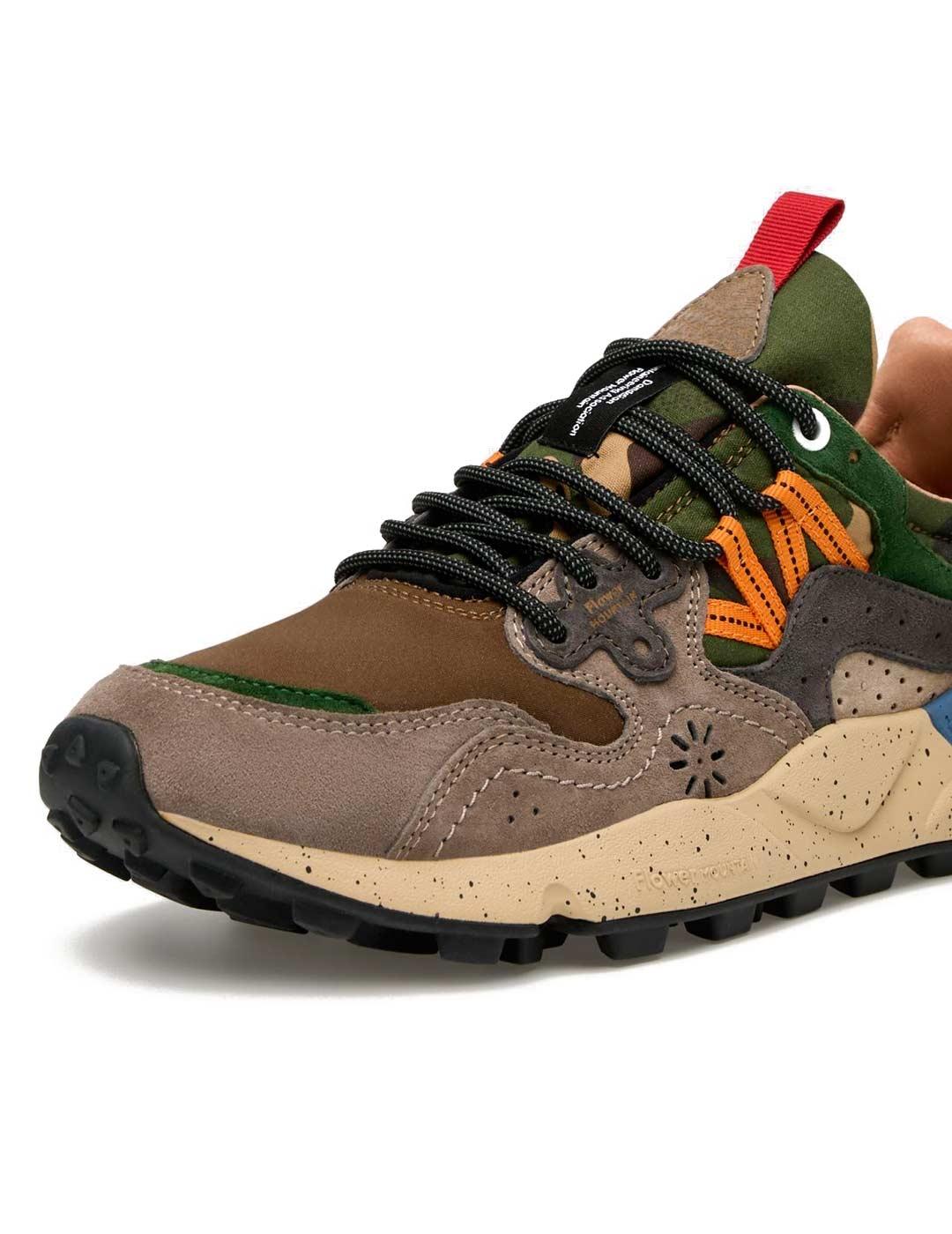 Flower Mountain Yamano 3 Zapatillas Hombre Verde Marrón