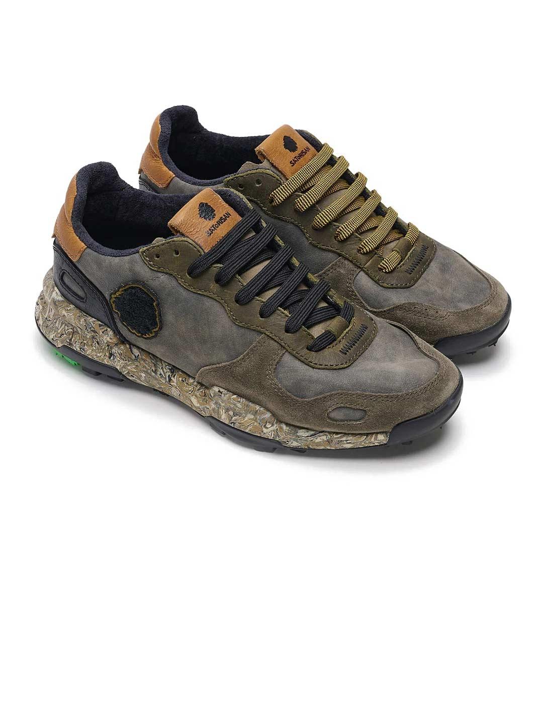 Satorisan Chacrona Premium Zapatillas Hombre Khakies Black