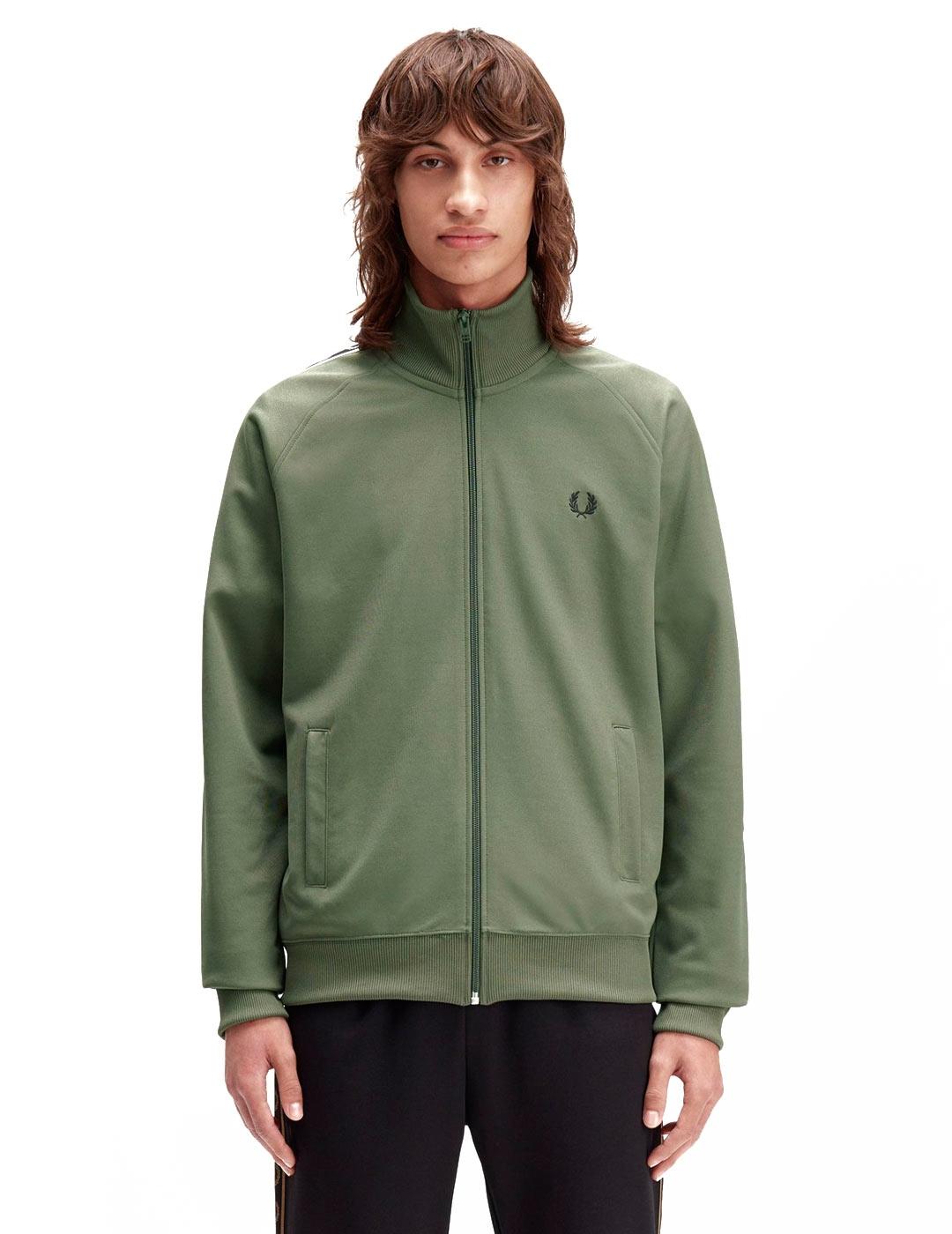 Fred Perry Taped Track Sudadera Chandal Verde