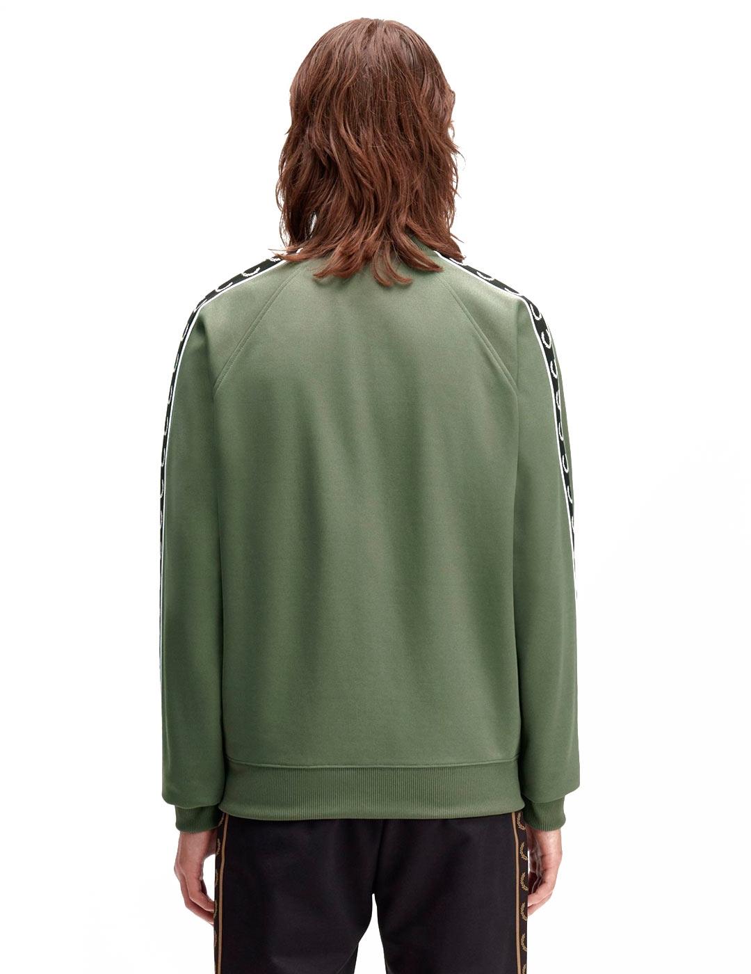 Fred Perry Taped Track Sudadera Chandal Verde