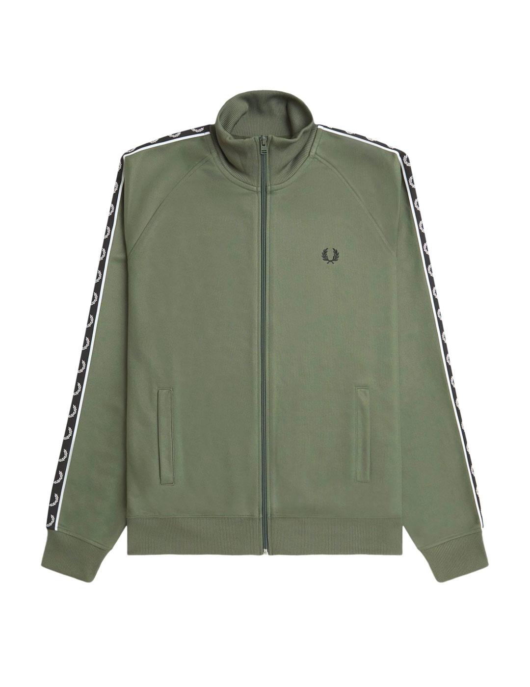 Fred Perry Taped Track Sudadera Chandal Verde
