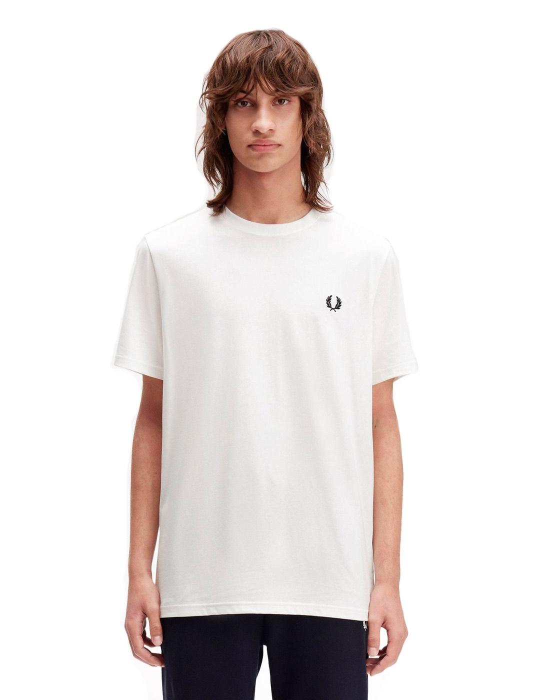 Fred Perry Bold Branding Camiseta Hombre Blanca
