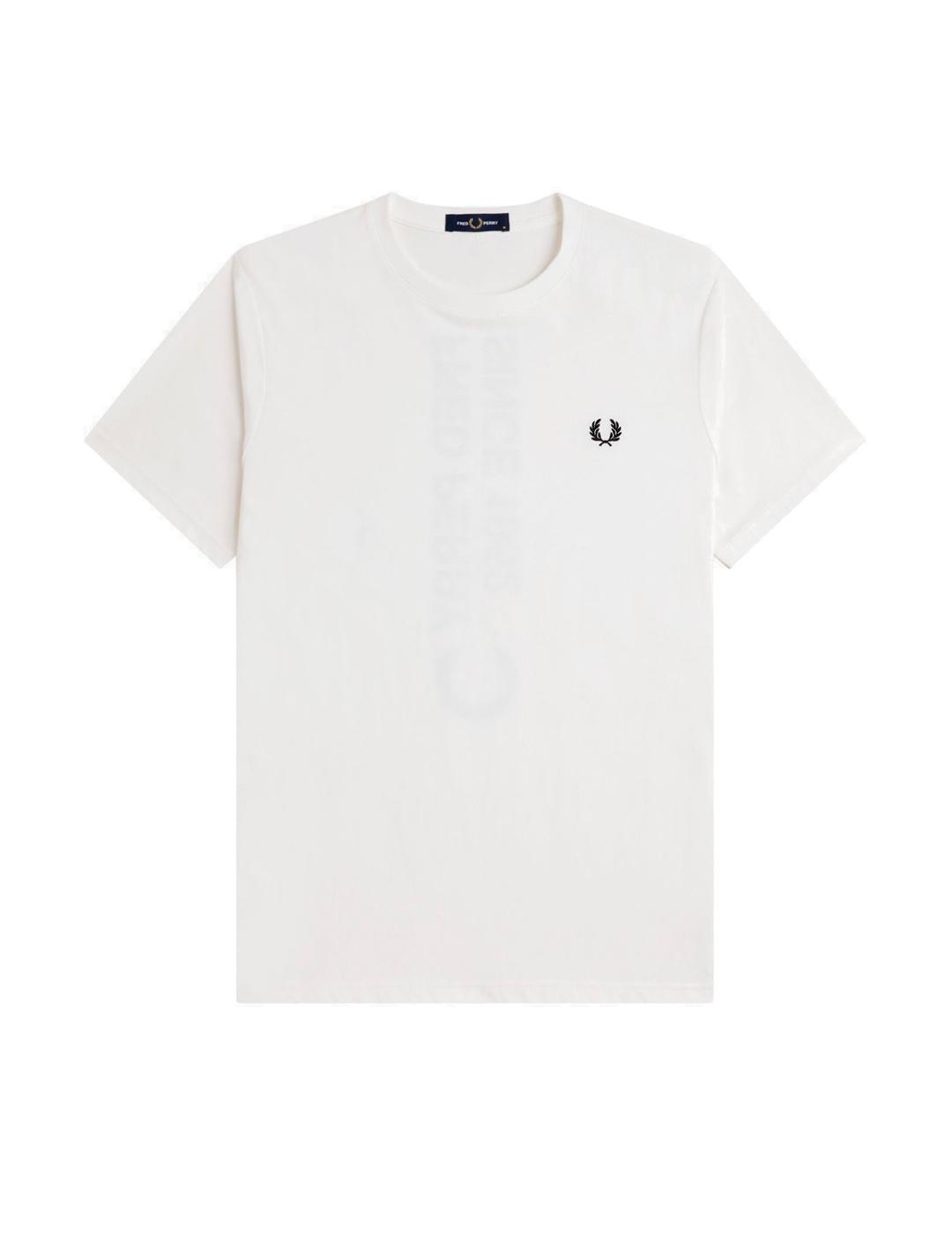 Fred Perry Bold Branding Camiseta Hombre Blanca