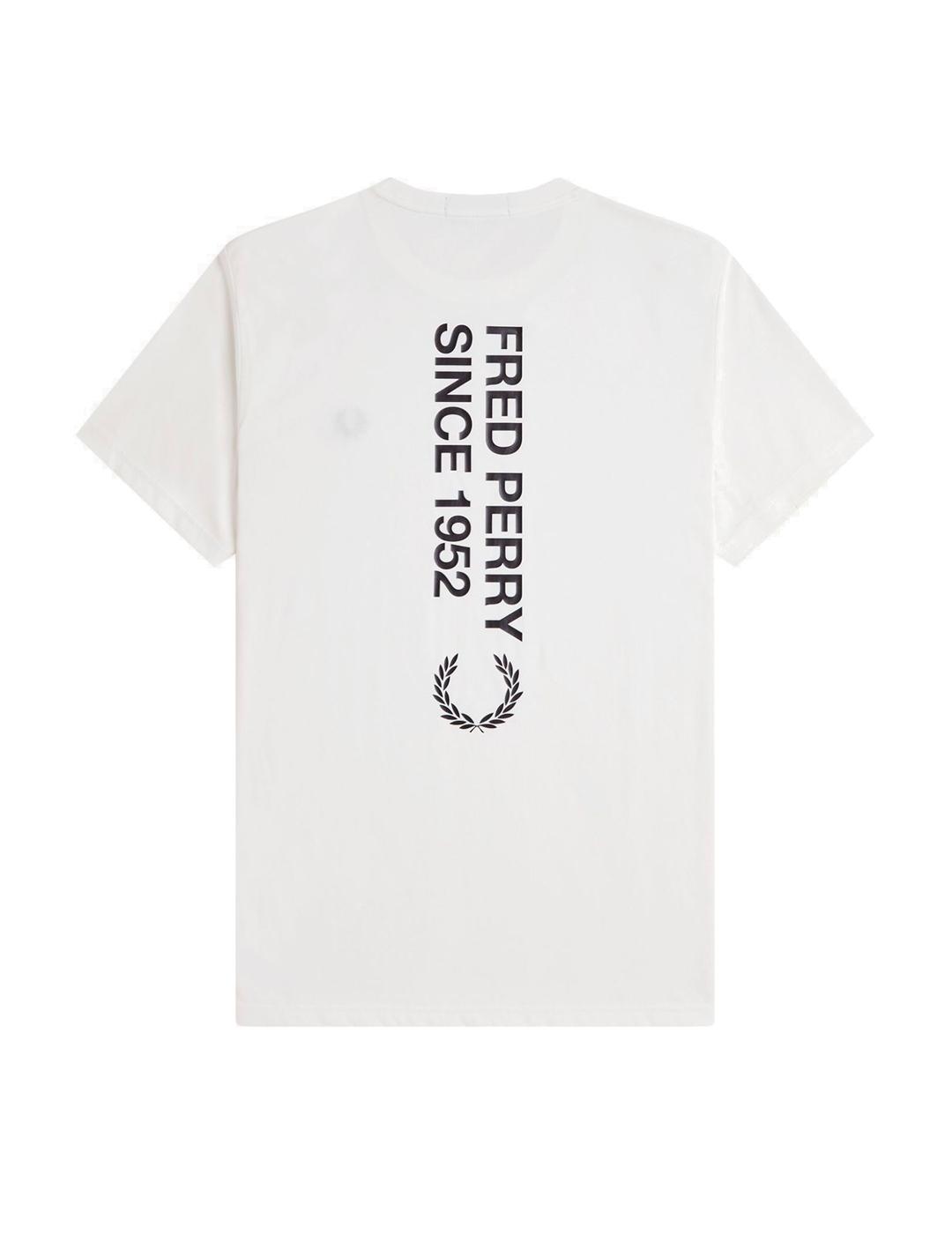 Fred Perry Bold Branding Camiseta Hombre Blanca