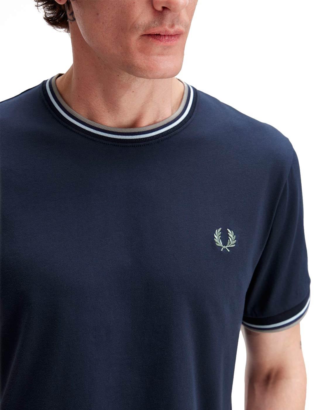 Fred Perry Twin Tipped Camiseta Hombre Azul Marino
