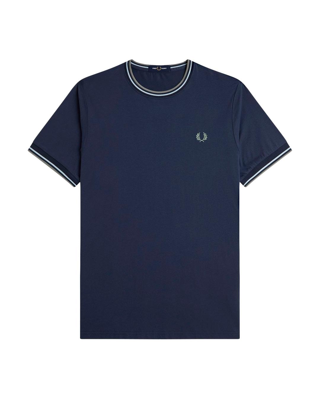 Fred Perry Twin Tipped Camiseta Hombre Azul Marino