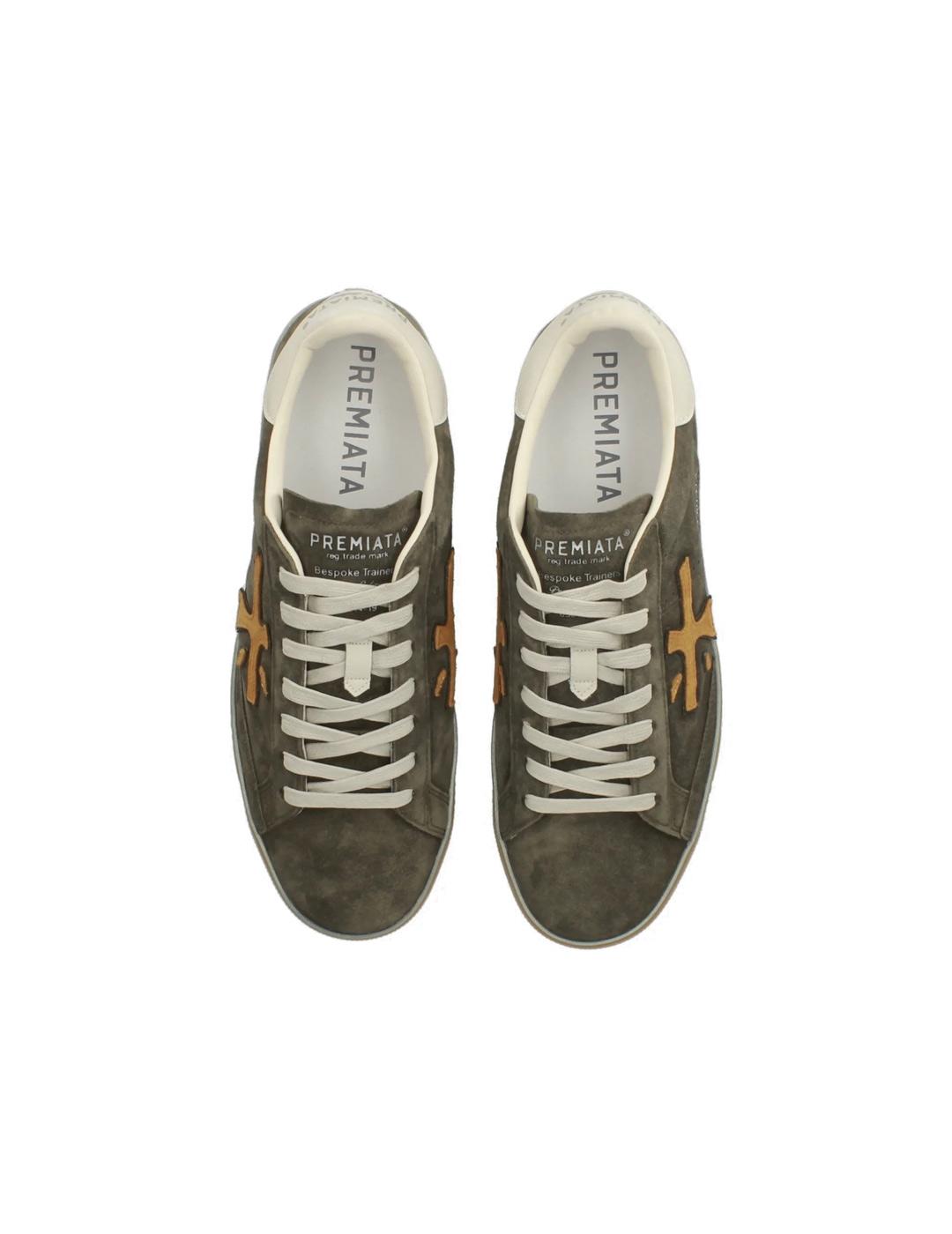 Premiata Steven 7627 Zapatillas Hombre Ante Verde