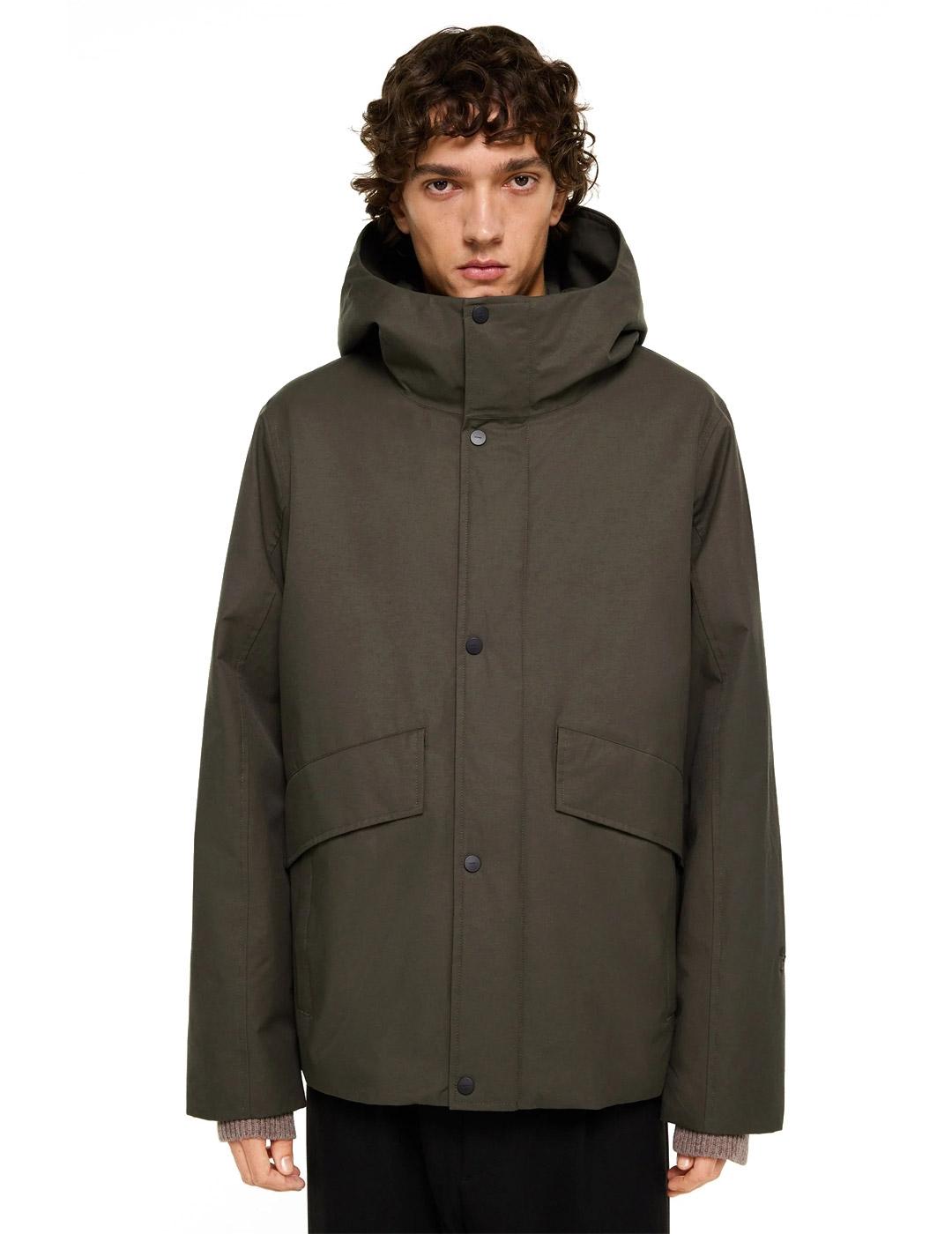 Elvine Caius Parka Hombre Verde