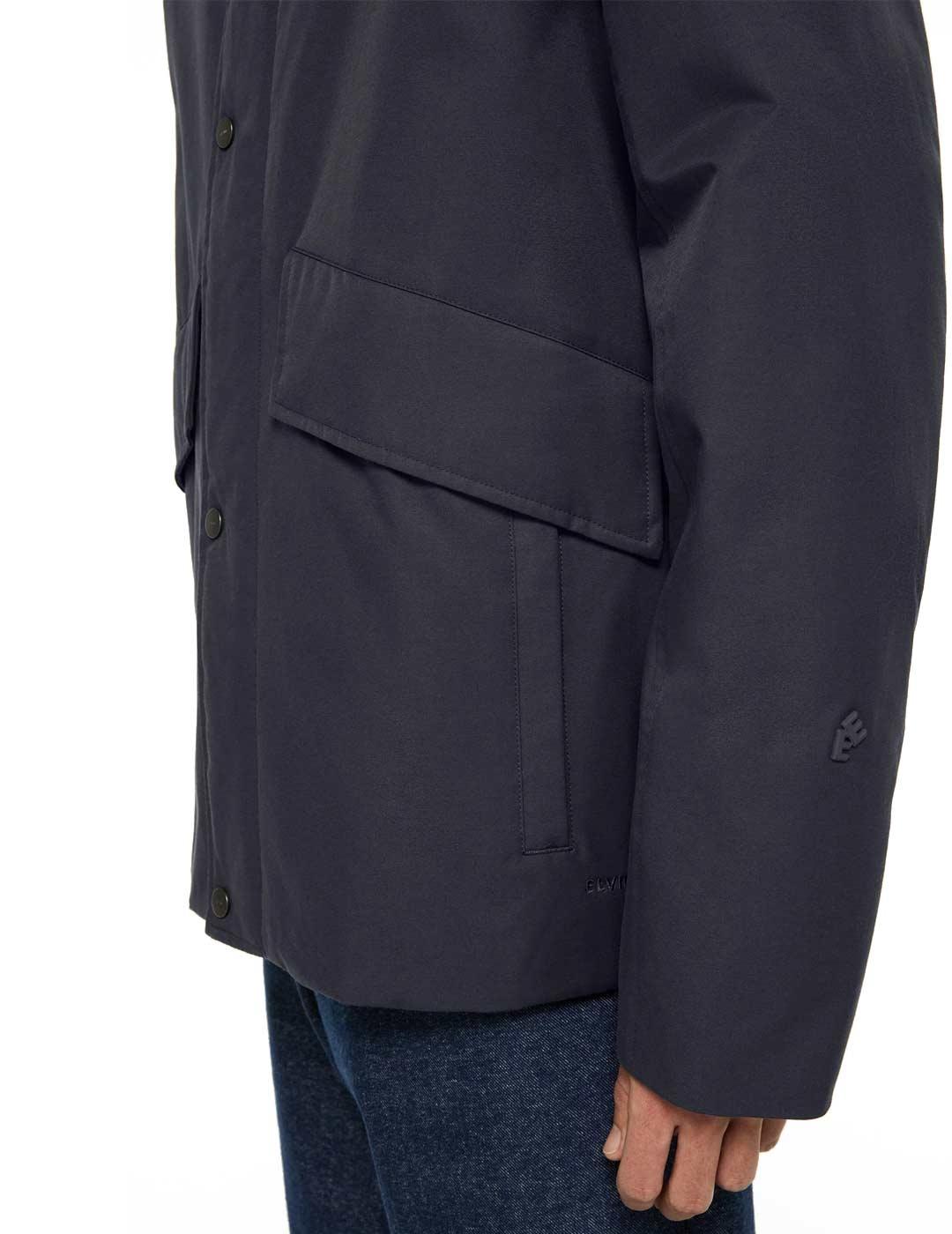 Elvine Caius Parka Hombre Gris