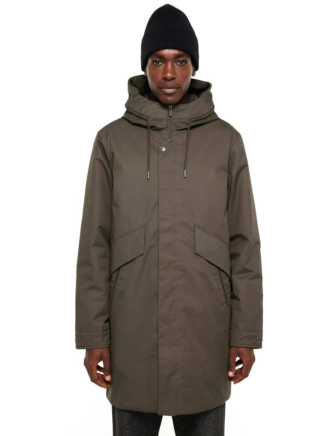 Elvine Karim Parka Hombre Verde Oliva