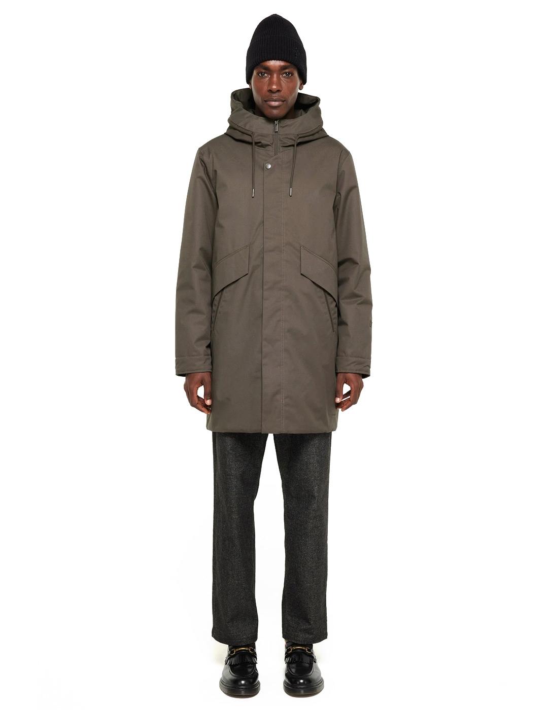 Elvine Karim Parka Hombre Verde Oliva