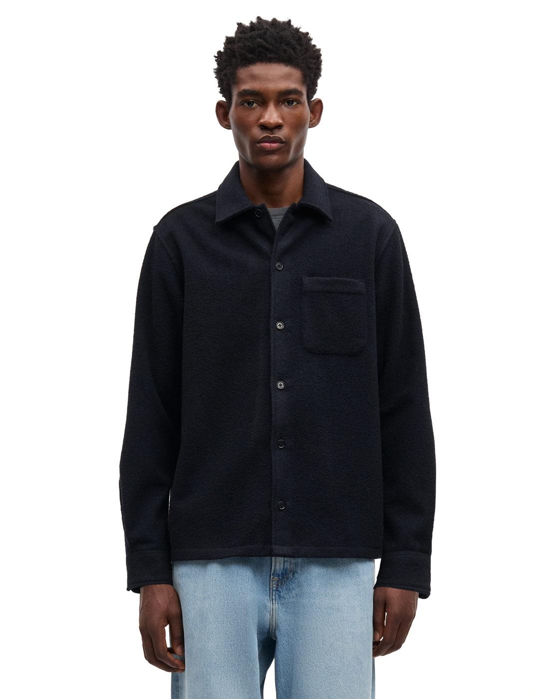 Samsoe Samsoe Sadamon Sobrecamisa Hombre Azul Marino