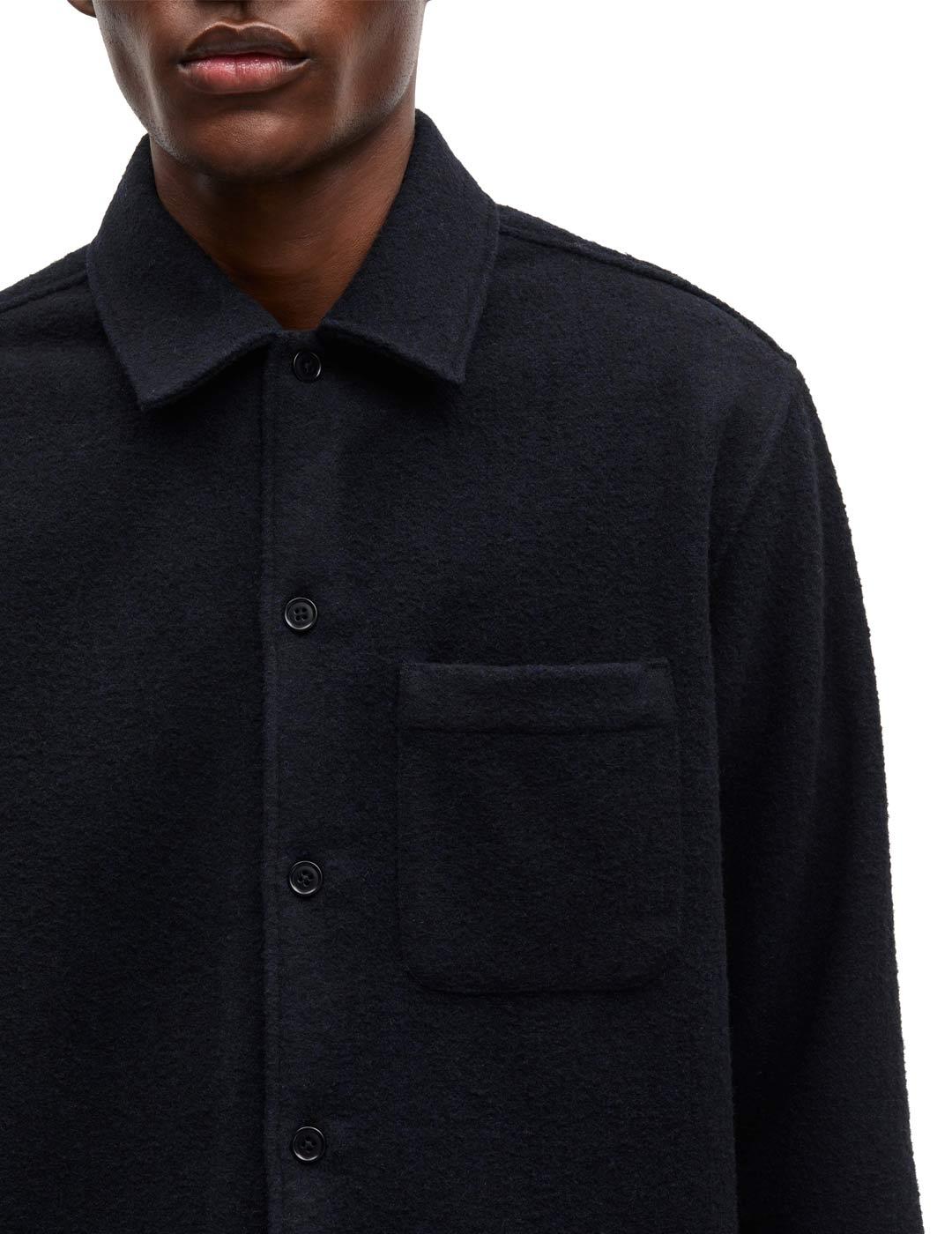 Samsoe Samsoe Sadamon Sobrecamisa Hombre Azul Marino