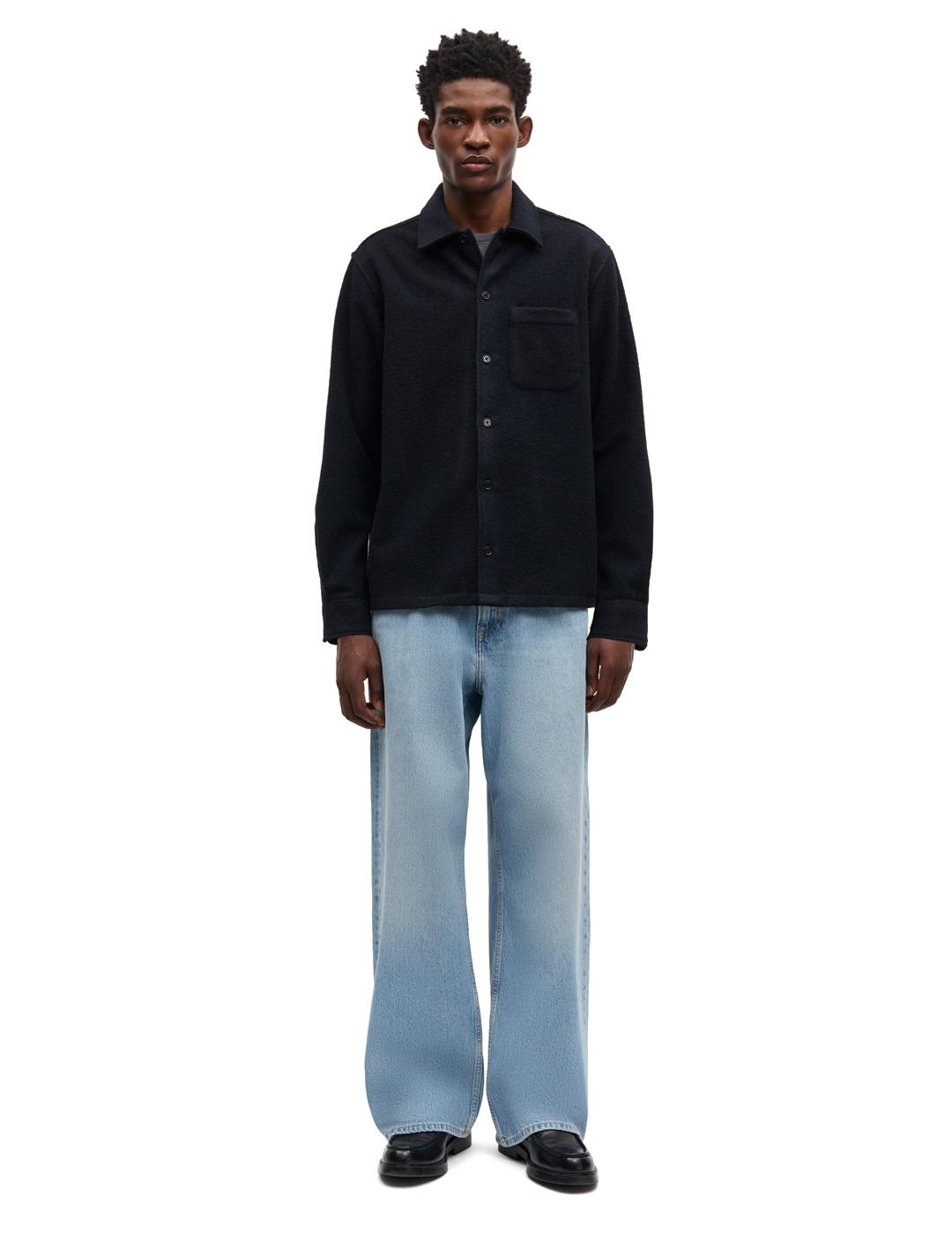 Samsoe Samsoe Sadamon Sobrecamisa Hombre Azul Marino