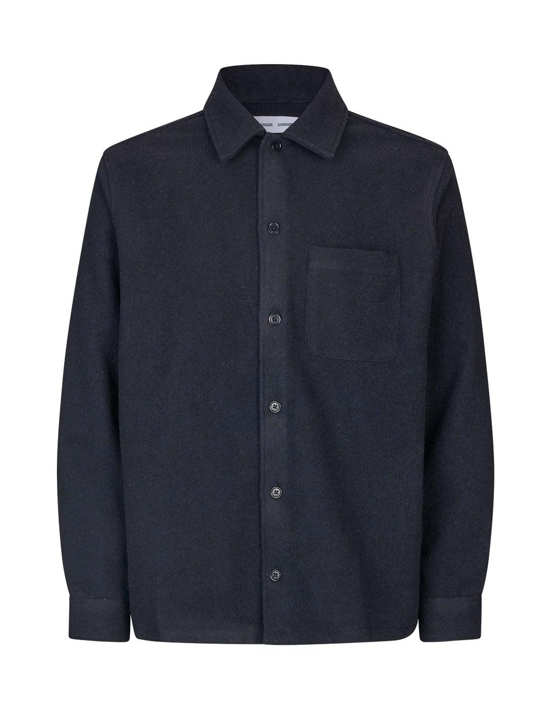 Samsoe Samsoe Sadamon Sobrecamisa Hombre Azul Marino