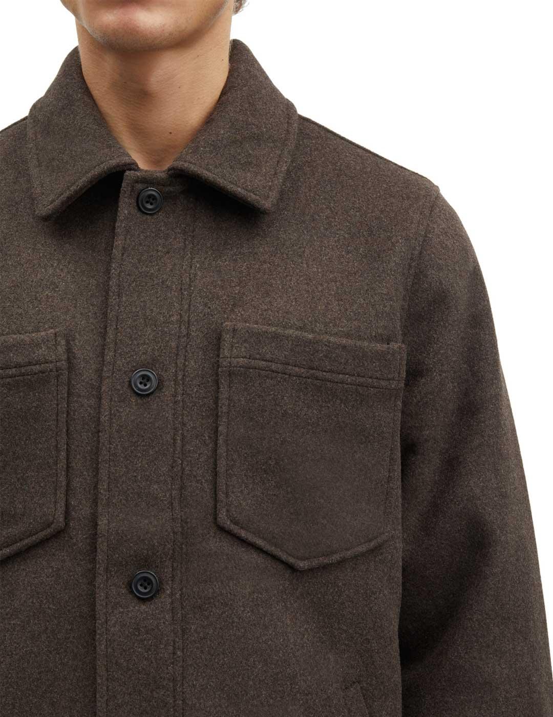  Samsoe Samsoe Pally Sobrecamisa Hombre Marrón