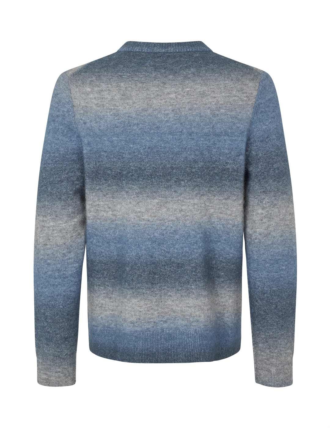 Samsoe Samsoe Aiden Jersey Hombre Azul Gris