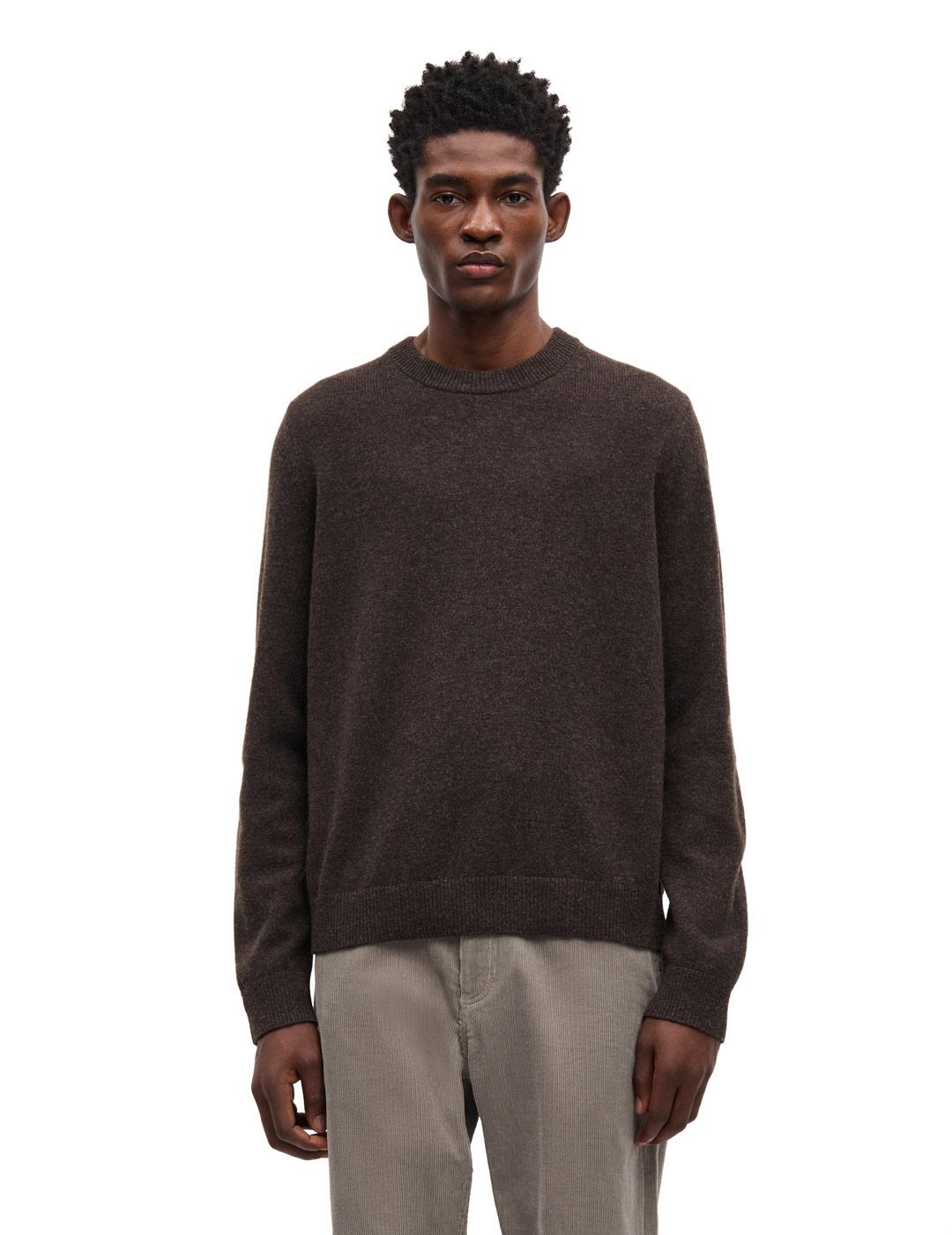 Samsoe Samsoe Isak Jersey Hombre Marrón