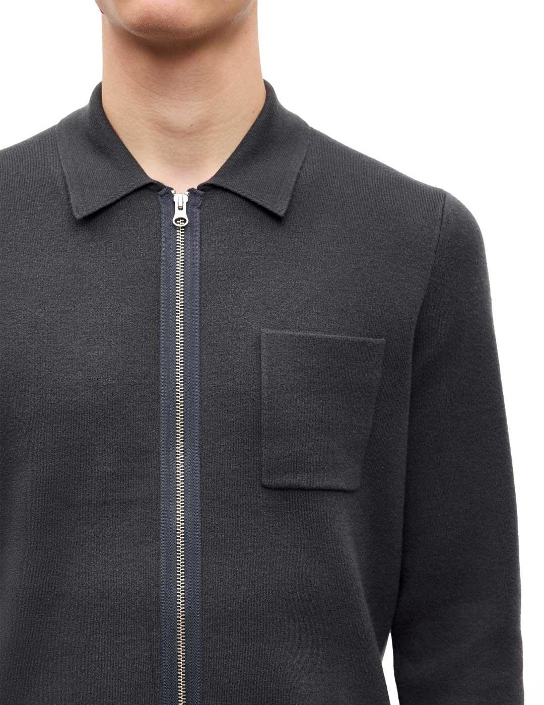 Samsoe Samsoe Guna Chaqueta Cremallera Hombre Gris