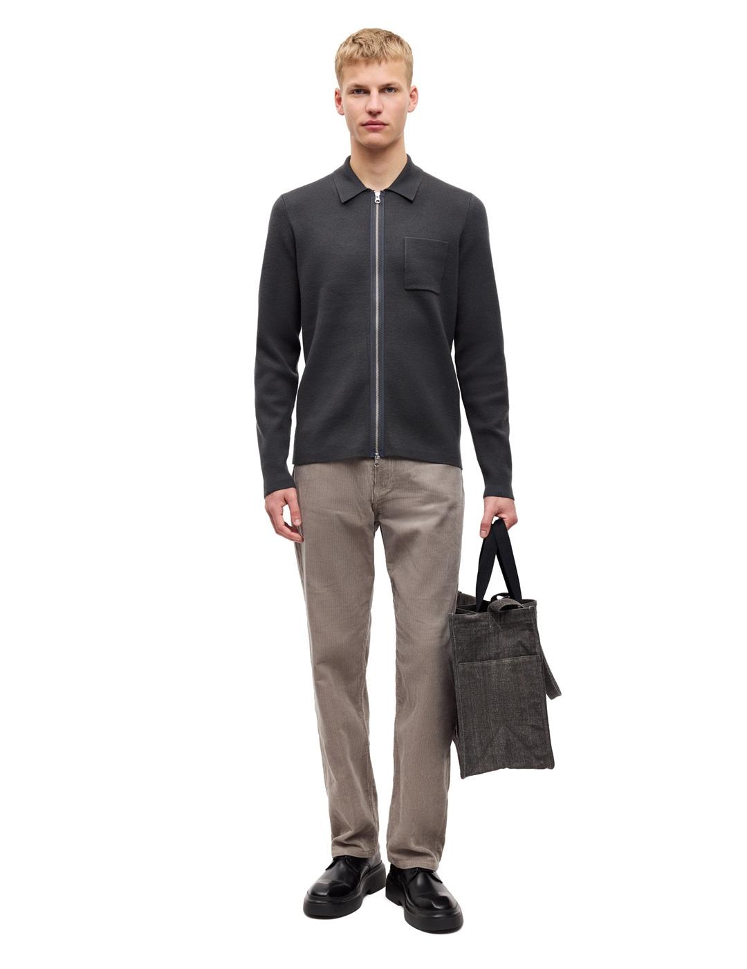 Samsoe Samsoe Guna Chaqueta Cremallera Hombre Gris