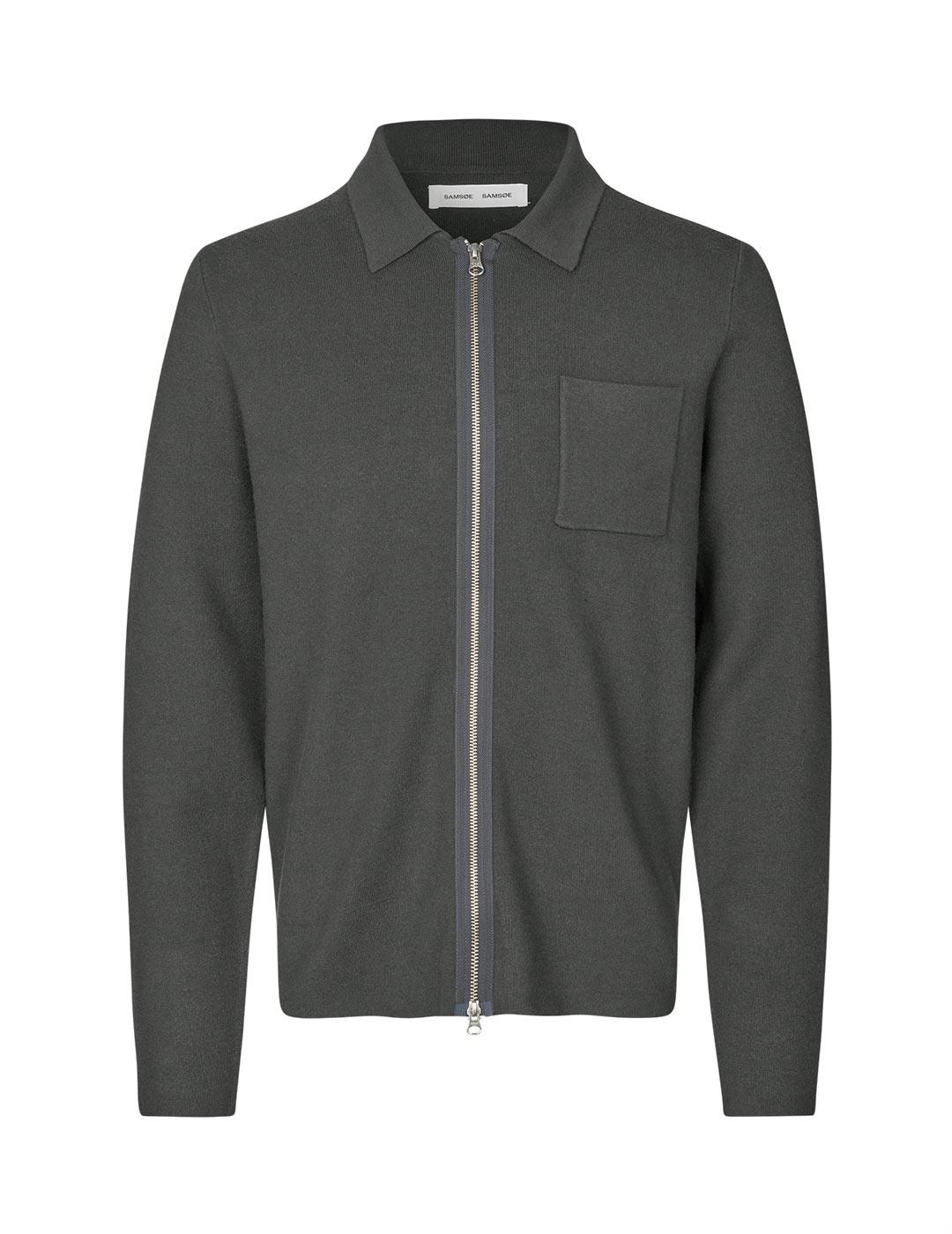 Samsoe Samsoe Guna Chaqueta Cremallera Hombre Gris