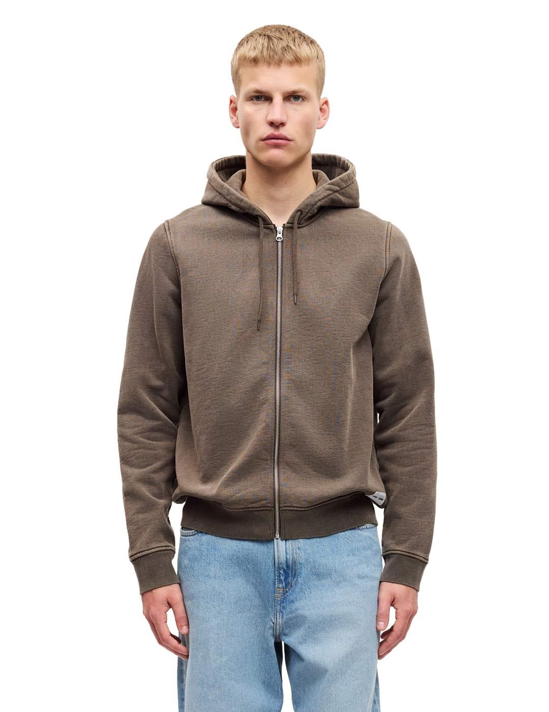 Samsoe Samsoe Sapiet Sudadera Cremallera Hombre Marrón