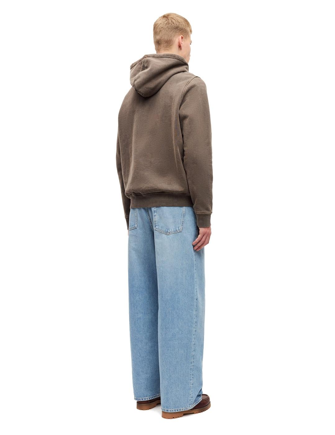 Samsoe Samsoe Sapiet Sudadera Cremallera Hombre Marrón