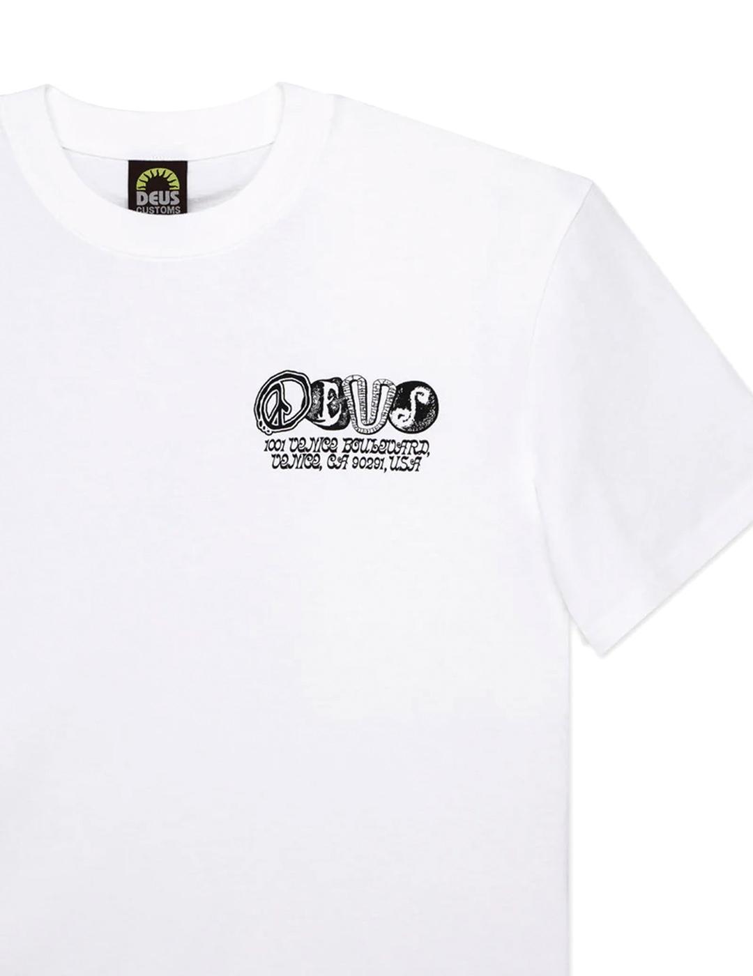 Deus Ex Machina Labyrinth Camiseta Hombre Blanco Vintage