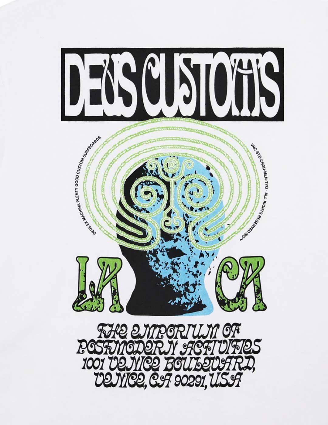 Deus Ex Machina Labyrinth Camiseta Hombre Blanco Vintage