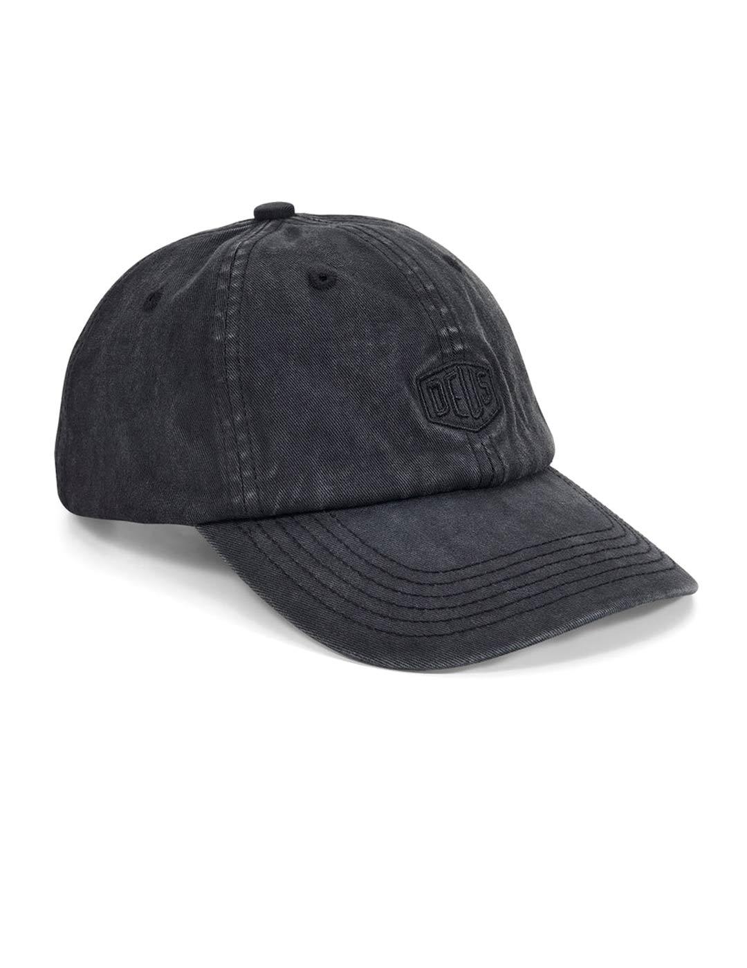 Deus Ex Machina Shield Garment Dyed Gorra Negra Lavada